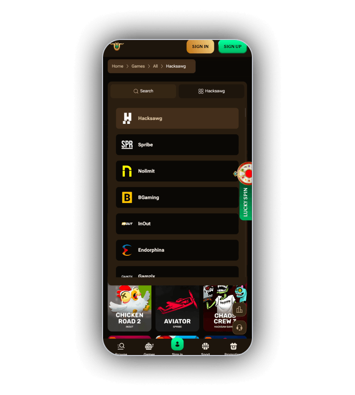 The AmunBet studio directory with the provider logos arranged in a grid